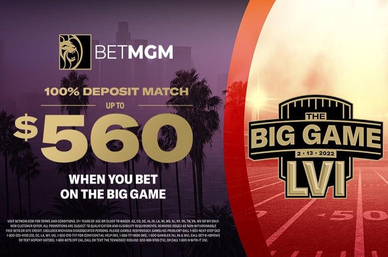 betmgm super bowl deposit match 560